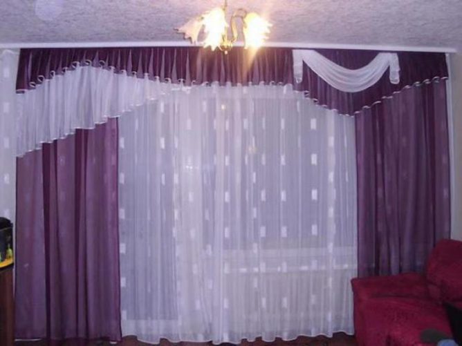 Фиолетовые шторы