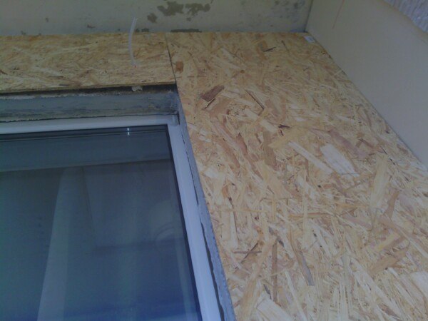 Ход работ на балконе