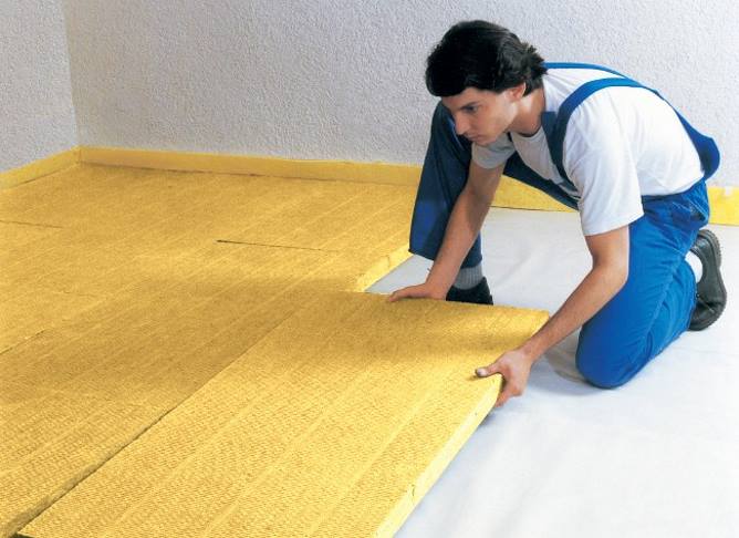 Укладка пенополистирола на пол